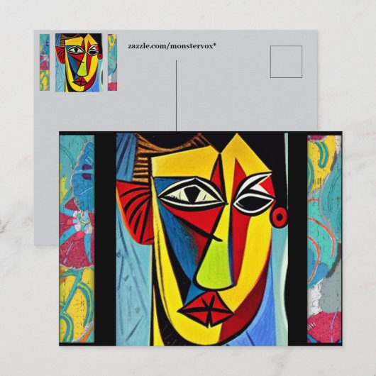 Abstracte Kunst Ansichtkaart Briefkaart (Voorkant / Achterkant)