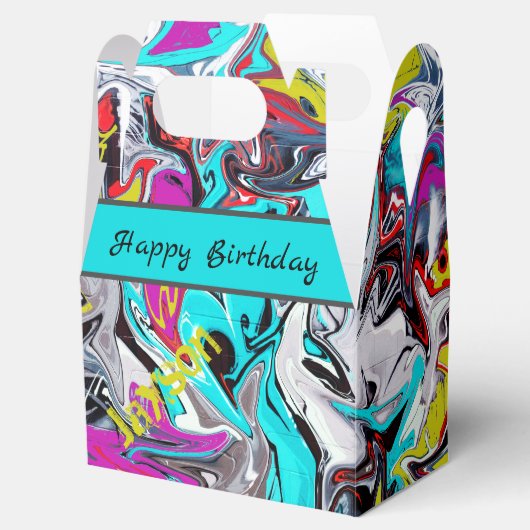 Abstracte kunst bedankdoosjes (Geopend)