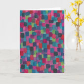 Abstracte kunst begroeting kaart (Gele Bloem)