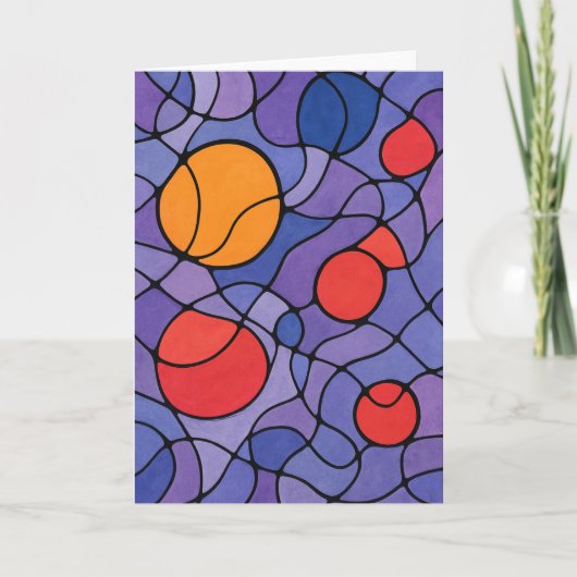 Abstracte kunst begroeting kaart (Voorkant)