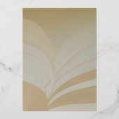 Abstracte kunst beige Chinese bruiloft Folie Uitnodiging (Achterkant)