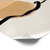 ABSTRACTE KUNST BEIGE THEMA POSTER (Hoek)
