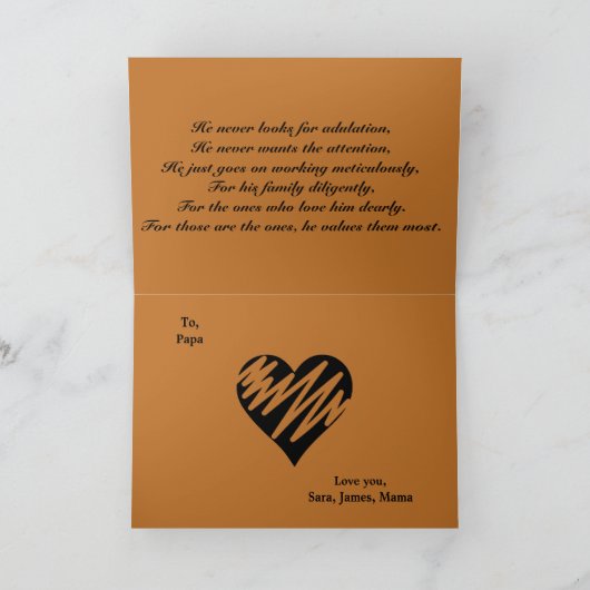 Abstracte kunst berglandschap bos vaders dag kaart (Binnen)