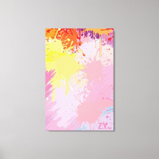Abstracte kunst bij zonsondergang door ZMJ Canvas Afdruk (Voorkant)