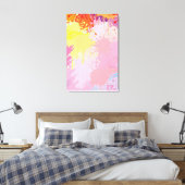 Abstracte kunst bij zonsondergang door ZMJ Canvas Afdruk (Insitu (Slaapkamer))