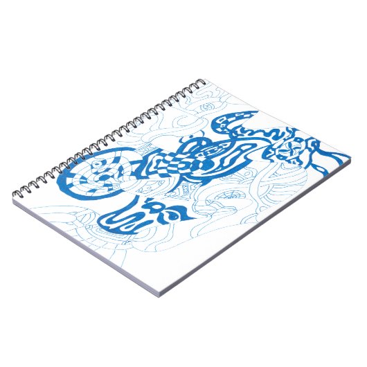abstracte kunst "Blauwe schets" Notitieboek (Linkerzijde)