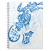 abstracte kunst "Blauwe schets" Notitieboek (Voorkant)