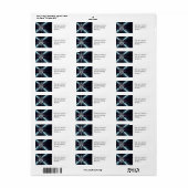 Abstracte Kunst Blauwe Ster Etiket (Full Sheet)