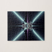 Abstracte Kunst Blauwe Ster Legpuzzel (Horizontaal)