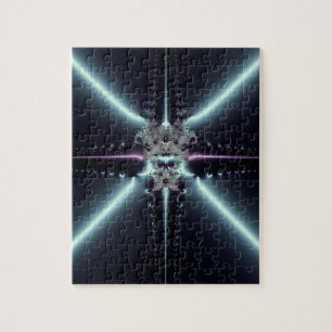 Abstracte Kunst Blauwe Ster Legpuzzel