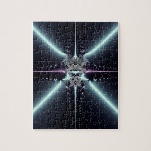 Abstracte Kunst Blauwe Ster Legpuzzel (Verticaal)