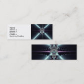 Abstracte Kunst Blauwe Ster Mini Visitekaartje (Voorkant / Achterkant)