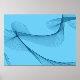 Abstracte Kunst - Blauwe Tinten Poster