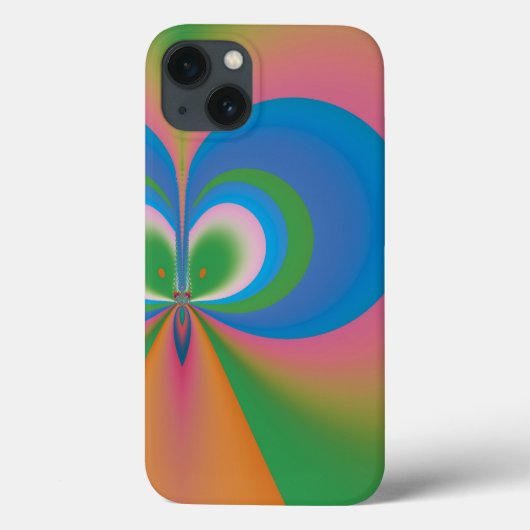 Abstracte Kunst Blauwe Vlinder Case-Mate iPhone Case (Achterkant)