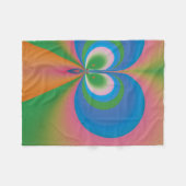 Abstracte Kunst Blauwe Vlinder Fleece Deken (Voorkant (Horizontaal))