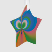 Abstracte Kunst Blauwe Vlinder Ornament (voorkant)