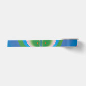 Abstracte Kunst Blauwe Vlinder Satijnen Lint (Voorkant)