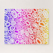 Abstracte Kunst Blob Kleur Vorm Gehard Legpuzzel (Horizontaal)