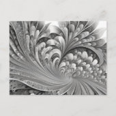 abstracte kunst bloem feestdagenkaart (Voorkant)