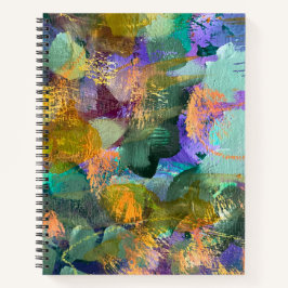 Abstracte Kunst Bloemenveld Spiraal Notebook Notitieboek