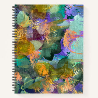 Abstracte Kunst Bloemenveld Spiraal Notebook Notitieboek