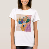 Abstracte kunst, bloemschilderen, modern design, t-shirt (Voorkant)