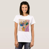 Abstracte kunst, bloemschilderen, modern design, t-shirt (Voorkant volledig)