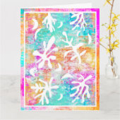 Abstracte kunst Boho Matisse Botanische vormen Kaart (Gele Bloem)