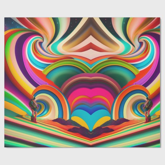 Abstracte kunst Bonnaroo Cadeaupapier (Vlak)