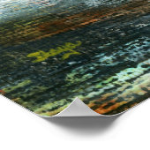 Abstracte kunst boskonijn en uil schilderij poster (Hoek)