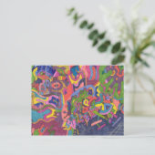 abstracte kunst boven de Storm Briefkaart (Staand voorkant)