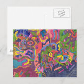 abstracte kunst boven de Storm Briefkaart (Voorkant / Achterkant)