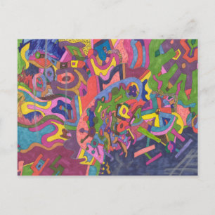 abstracte kunst boven de Storm Briefkaart