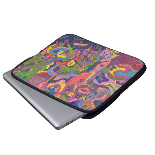 abstracte kunst boven de Storm Laptop Sleeve (Voorkant onderkant)