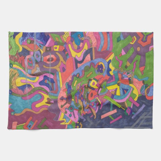 abstracte kunst boven de Storm Theedoek (Horizontaal)