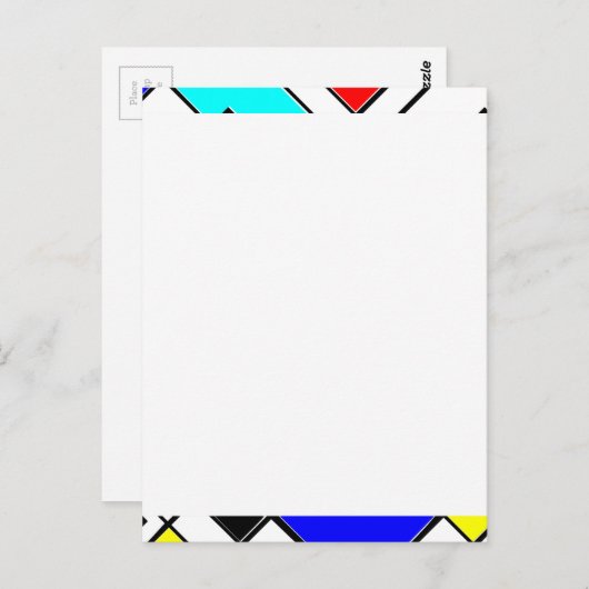 Abstracte kunst briefkaart (Voorkant / Achterkant)