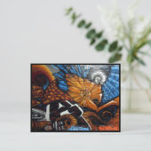 abstracte kunst briefkaart (Staand voorkant)