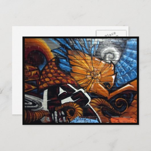 abstracte kunst briefkaart (Voorkant / Achterkant)