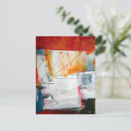 Abstracte kunst briefkaart (Staand voorkant)