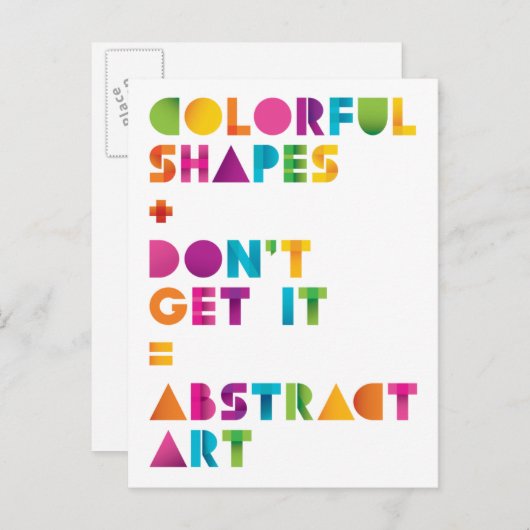 Abstracte kunst briefkaart (Voorkant / Achterkant)