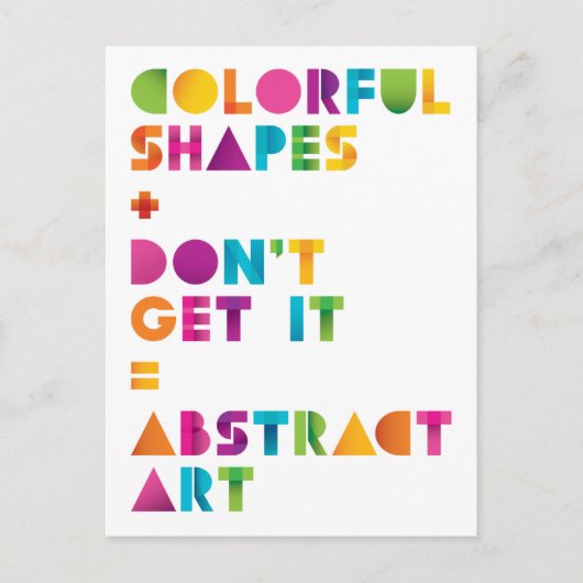 Abstracte kunst briefkaart (Voorkant)