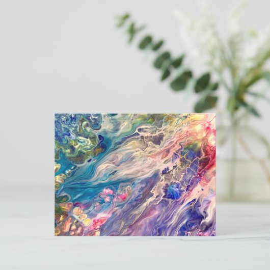 Abstracte kunst briefkaart (Staand voorkant)