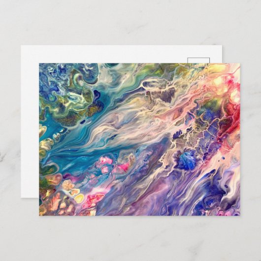 Abstracte kunst briefkaart (Voorkant / Achterkant)