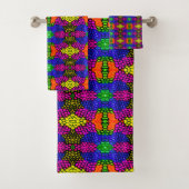 Abstracte kunst Bright Pattern Badhanddoek Set Bad Handdoek (Insitu)