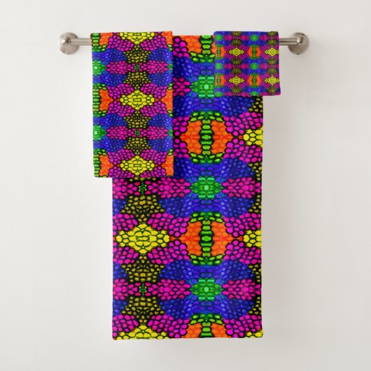 Abstracte kunst Bright Pattern Badhanddoek Set Bad Handdoek (Insitu)