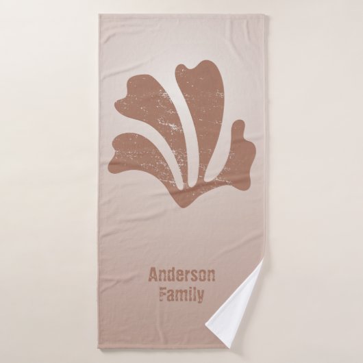Abstracte Kunst Bruine Algen, Kelp Bad Handdoek (Badhanddoek)