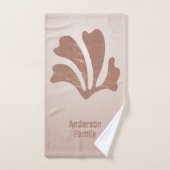 Abstracte Kunst Bruine Algen, Kelp Bad Handdoek (Handdoek)