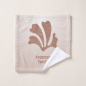Abstracte Kunst Bruine Algen, Kelp Bad Handdoek (Wasdoekje)