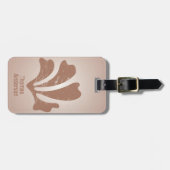 Abstracte Kunst Bruine Algen, Kelp Bagagelabel (Voorkant horizontaal)