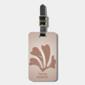 Abstracte Kunst Bruine Algen, Kelp Bagagelabel (Voorkant verticaal)